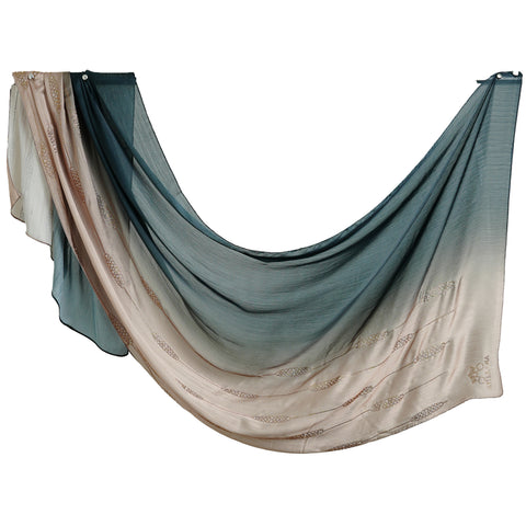 Ombre Crystal Veil-Hijab (Green-Latte)