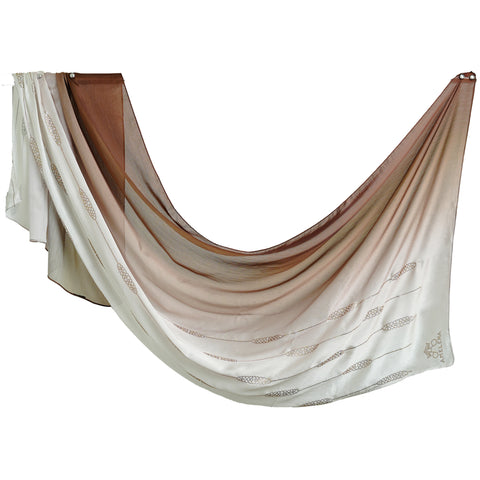 Ombre Crystal Veil-Hijab (Brown-Latte)