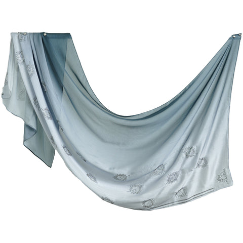 Ombre Crystal Veil-Hijab (Silver Hues)