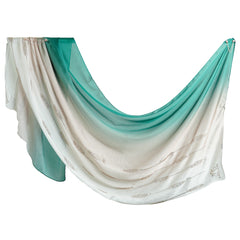 Ombre Crystal Veil-Hijab (Coral Green)