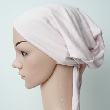 Satin/Silk Lined Tie Back Undercap Pink
