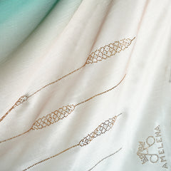 Ombre Crystal Veil-Hijab (Coral Green)