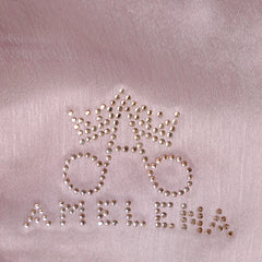 Ombre Crystal Veil-Hijab (Silver Grey - Pink)