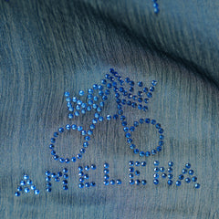 Ombre Crystal Veil-Hijab (Nude-Navy)