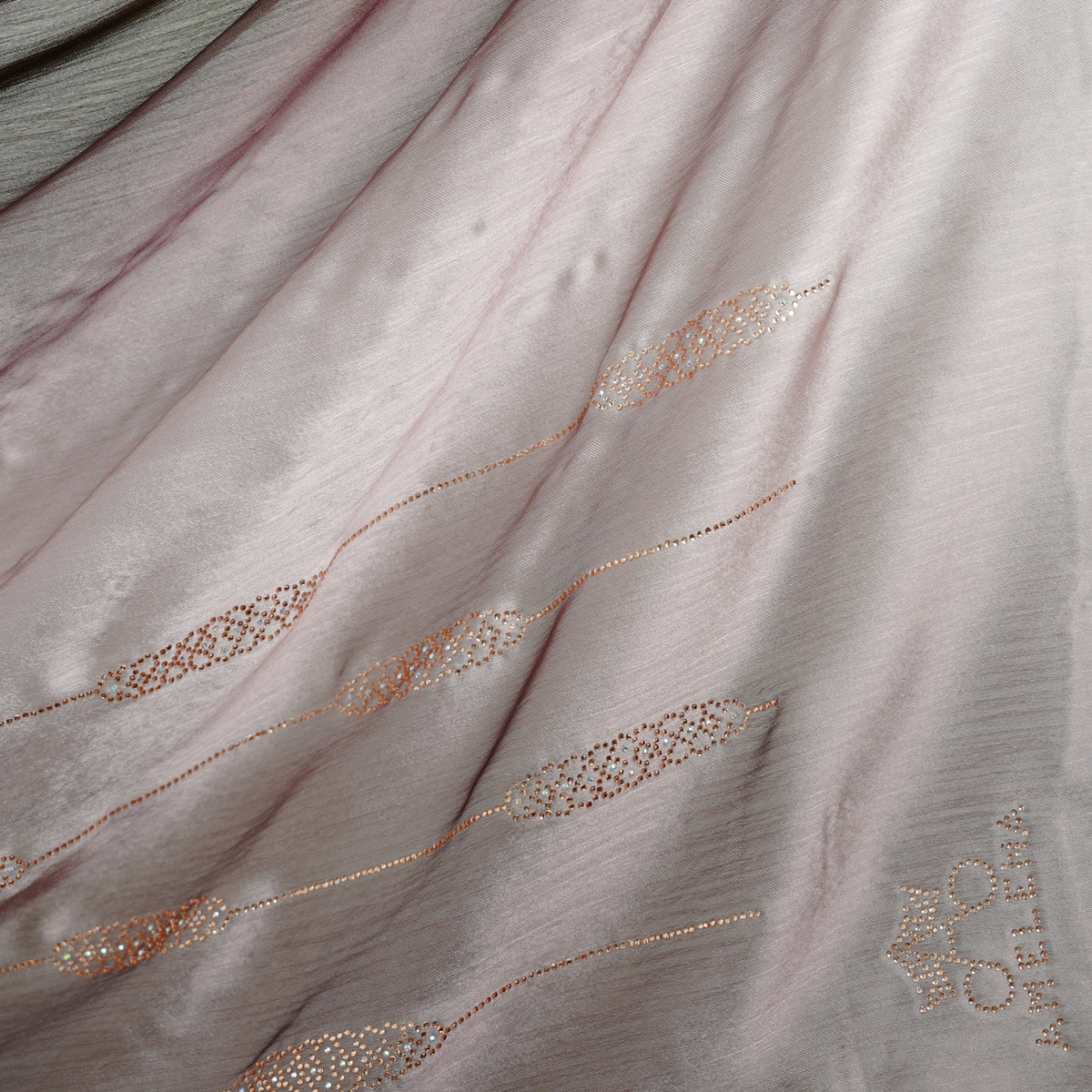 Ombre Crystal Veil-Hijab (Brown-pink)