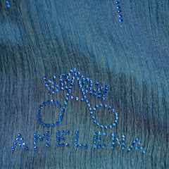 Ombre Crystal Veil-Hijab (Latte-Navy)