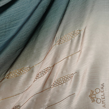 Ombre Crystal Veil-Hijab (Green-Latte)
