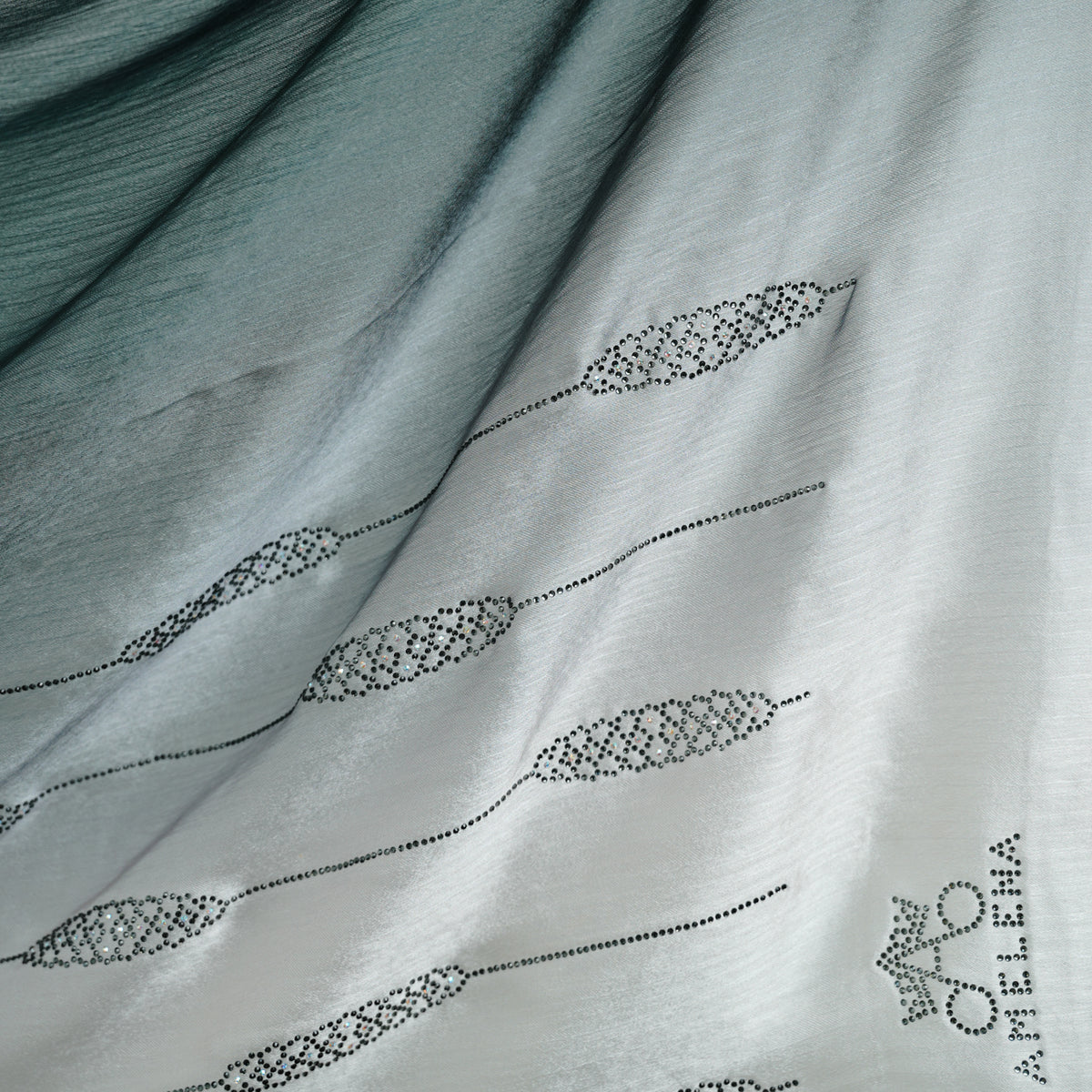 Ombre Crystal Veil-Hijab (Dark Grey)