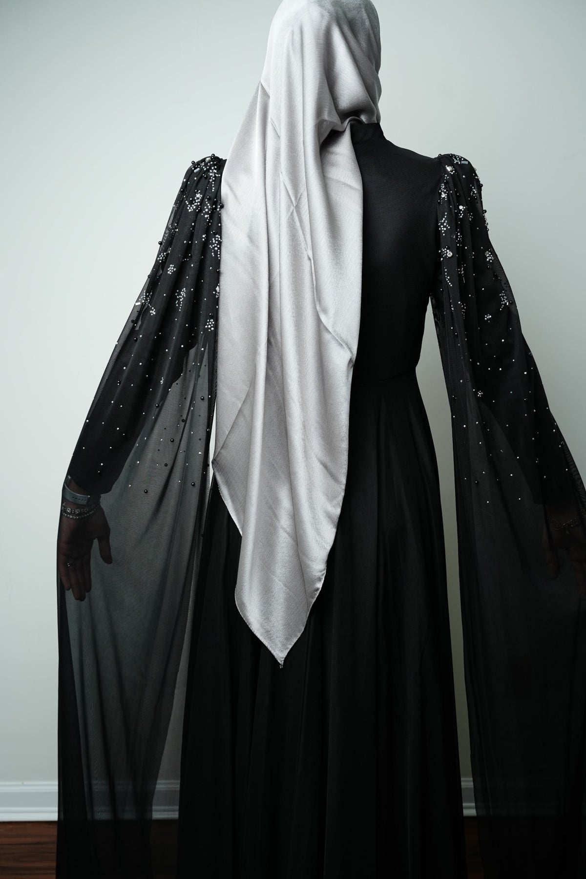 The Crystal Noir Gown