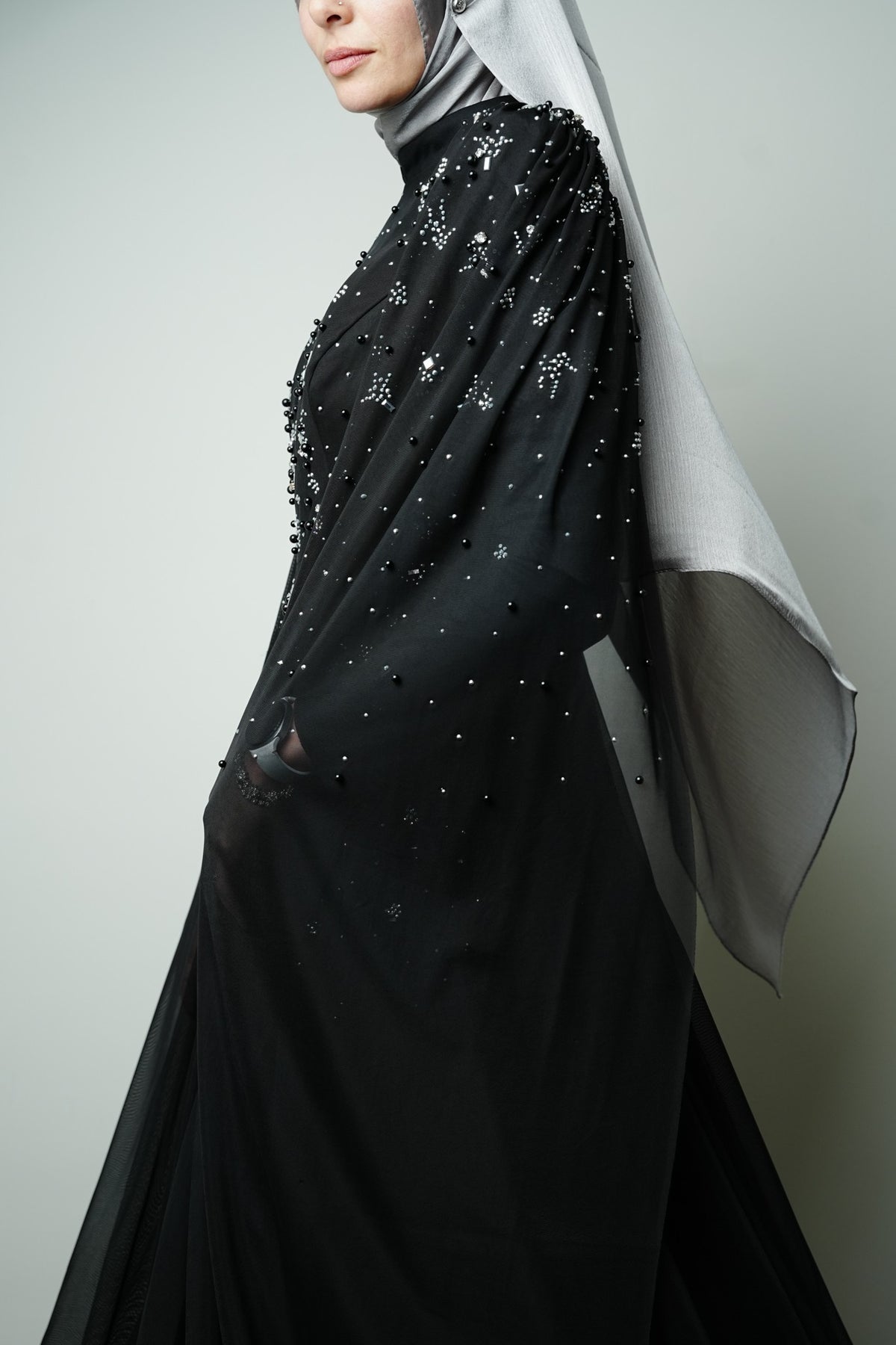 The Crystal Noir Gown