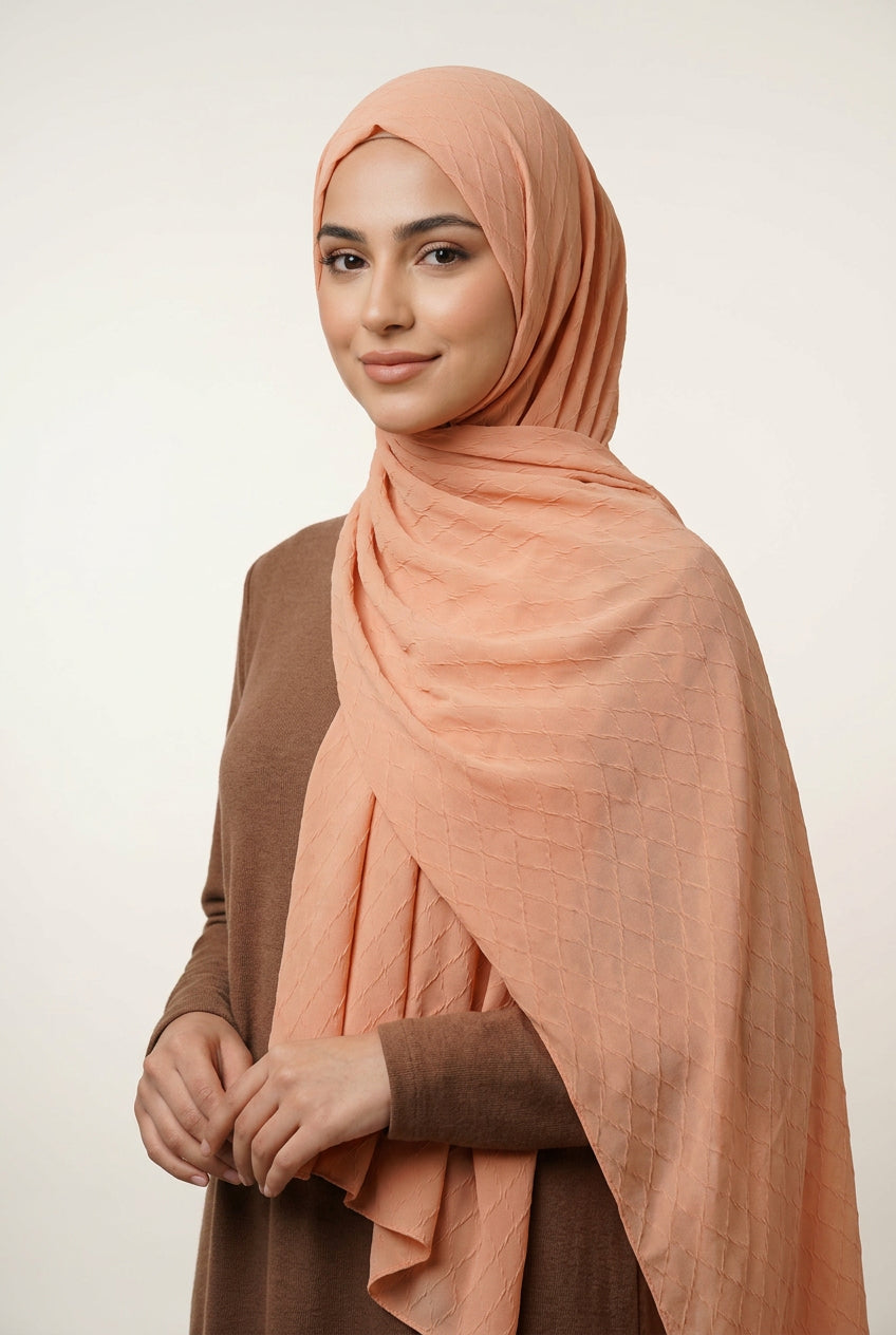 Diamond Georgette Orange