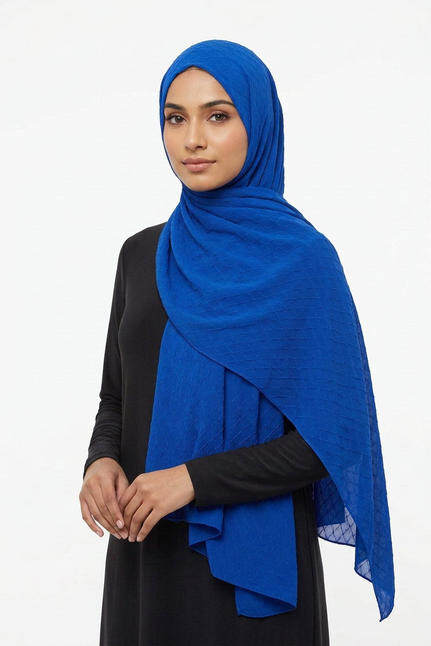 Diamond Georgette Royal Blue
