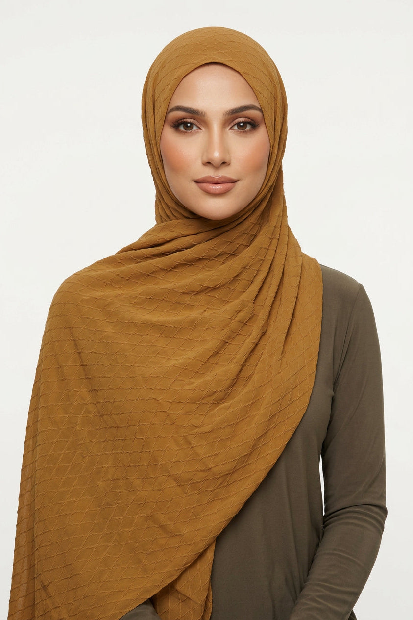 Diamond Georgette Rustic Brown