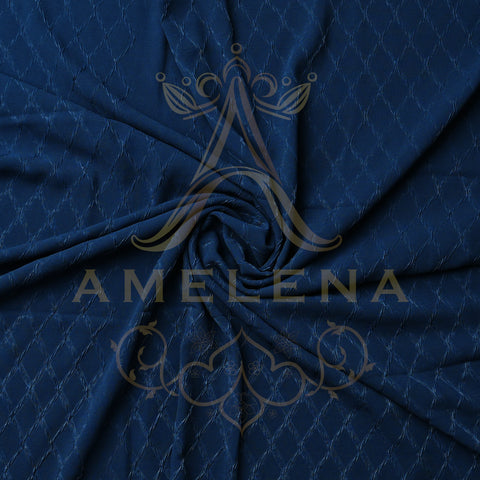 Diamond Georgette Navy