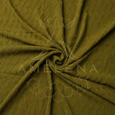 Diamond Georgette Olive Green