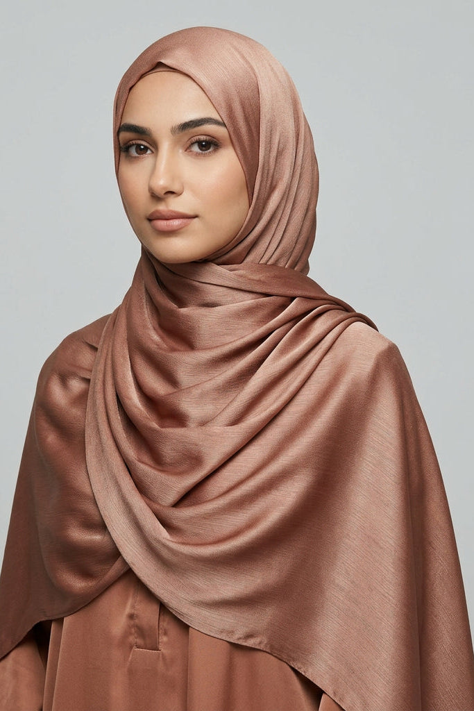 Close-up of brown fabric with visible texture