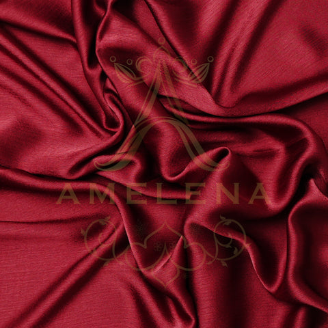 Silk-Chiffon Maroon Red