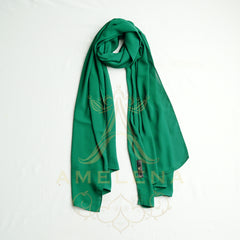 Premium-Chiffon Royal Green