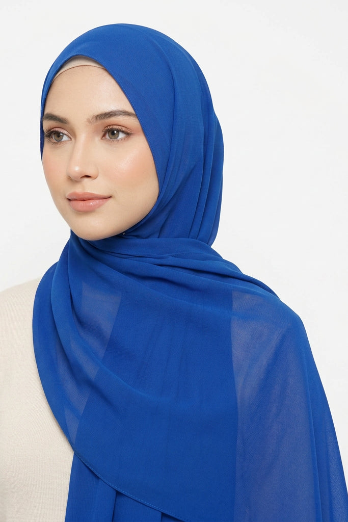 Premium-Chiffon Royal Blue