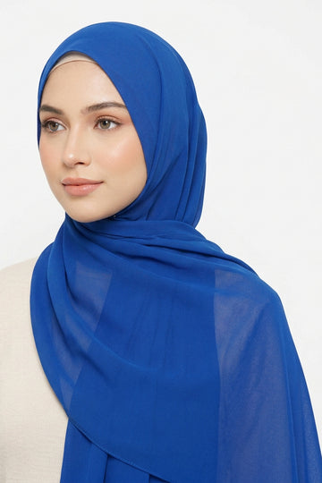 Premium-Chiffon Royal Blue