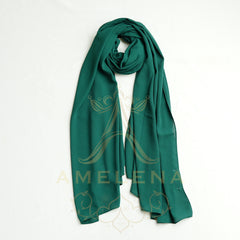 Premium-Chiffon Royal Green