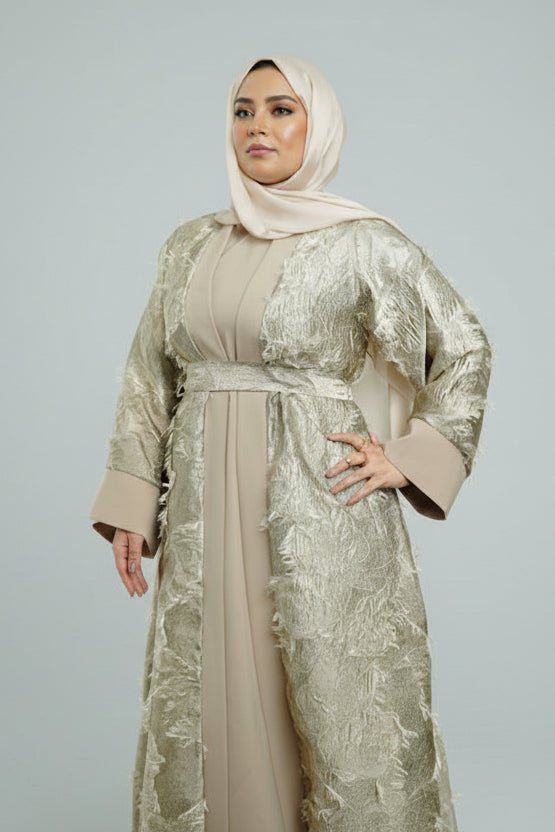 The Feathered Grace Abaya