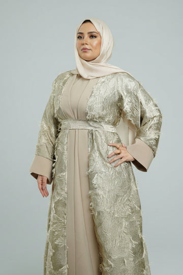 The Feathered Grace Abaya