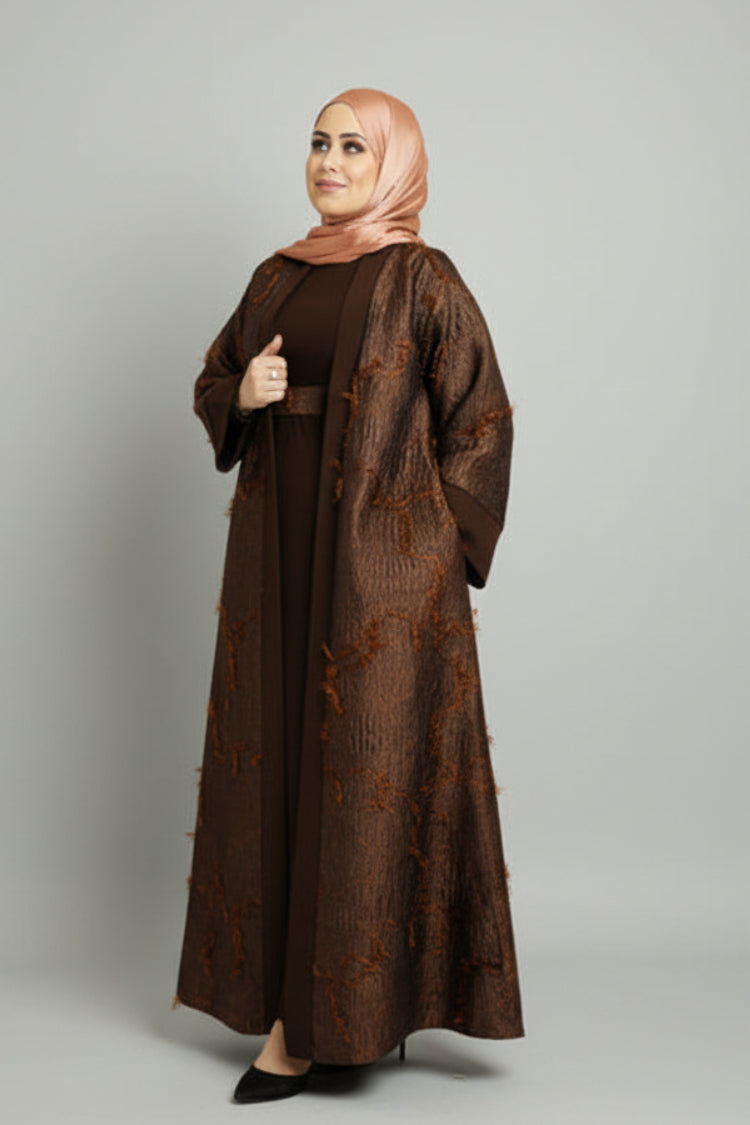 The Feathered Grace Abaya