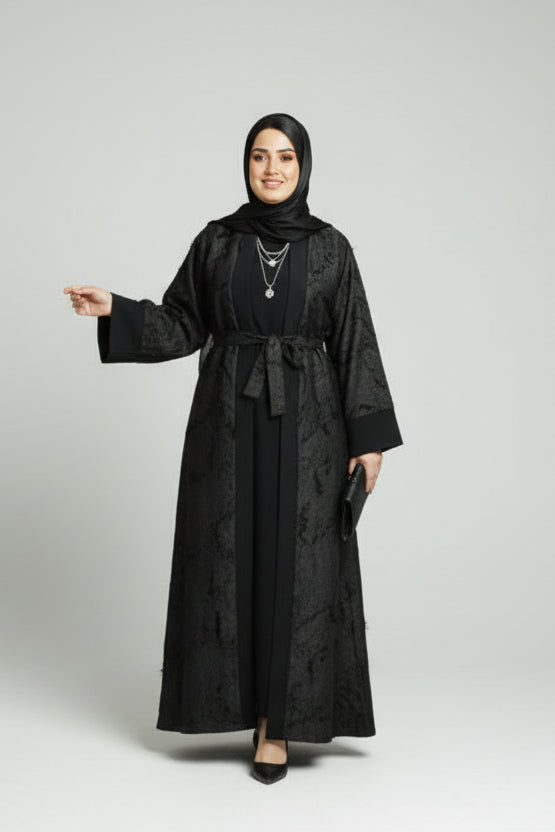The Feathered Grace Abaya