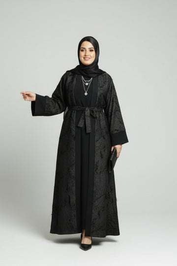 The Feathered Grace Abaya