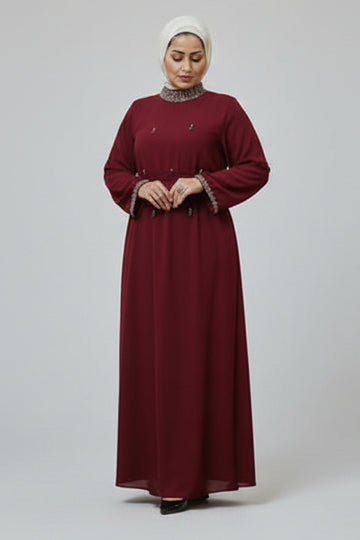 The Maroon Crystal Dress