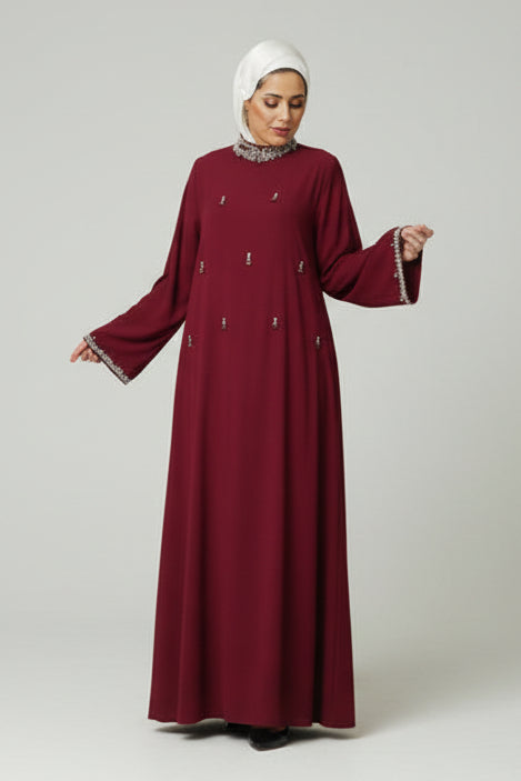 The Maroon Crystal Dress