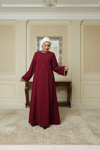The Maroon Crystal Dress