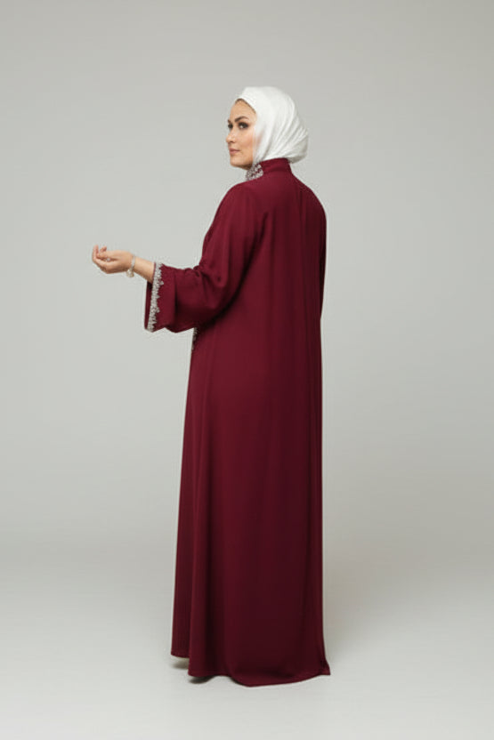 The Maroon Crystal Dress