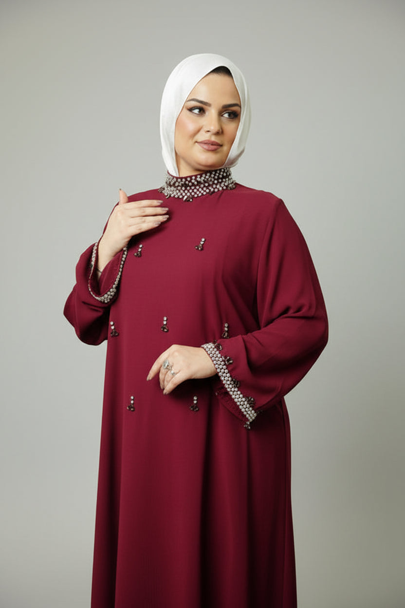 The Maroon Crystal Dress