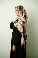 Premium Modal Abstract Floral Hijab
