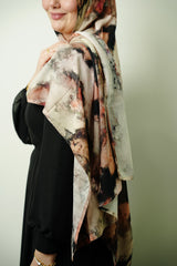 Premium Modal Abstract Floral Hijab