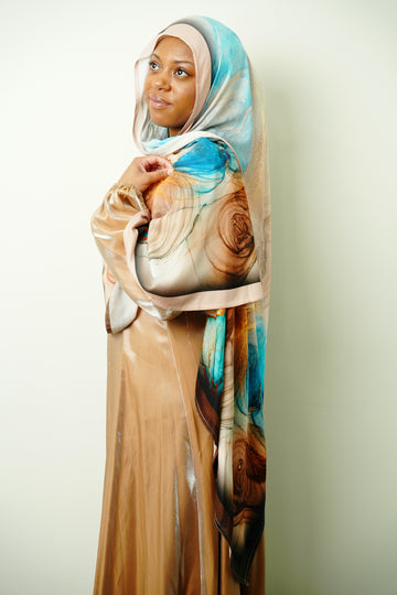Premium Modal Watercolor Swirl Hijab