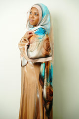 Premium Modal Watercolor Swirl Hijab