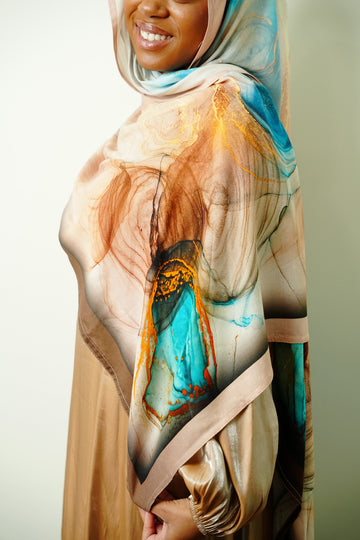 Premium Modal Watercolor Swirl Hijab