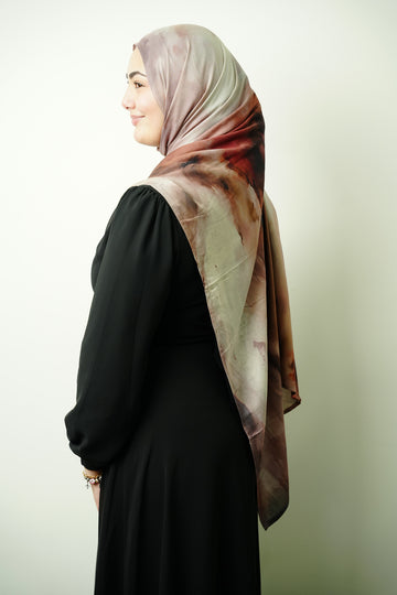 Premium Modal Mauve Watercolor Hijab