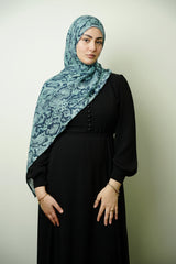 Premium Modal Teal Python Print Hijab