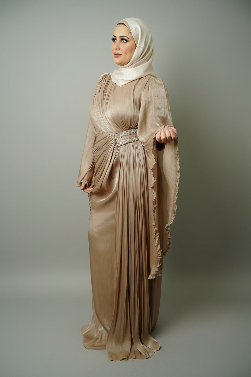 The Sultana Gown in Champagne