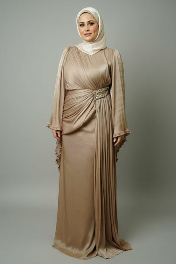 The Sultana Gown in Champagne