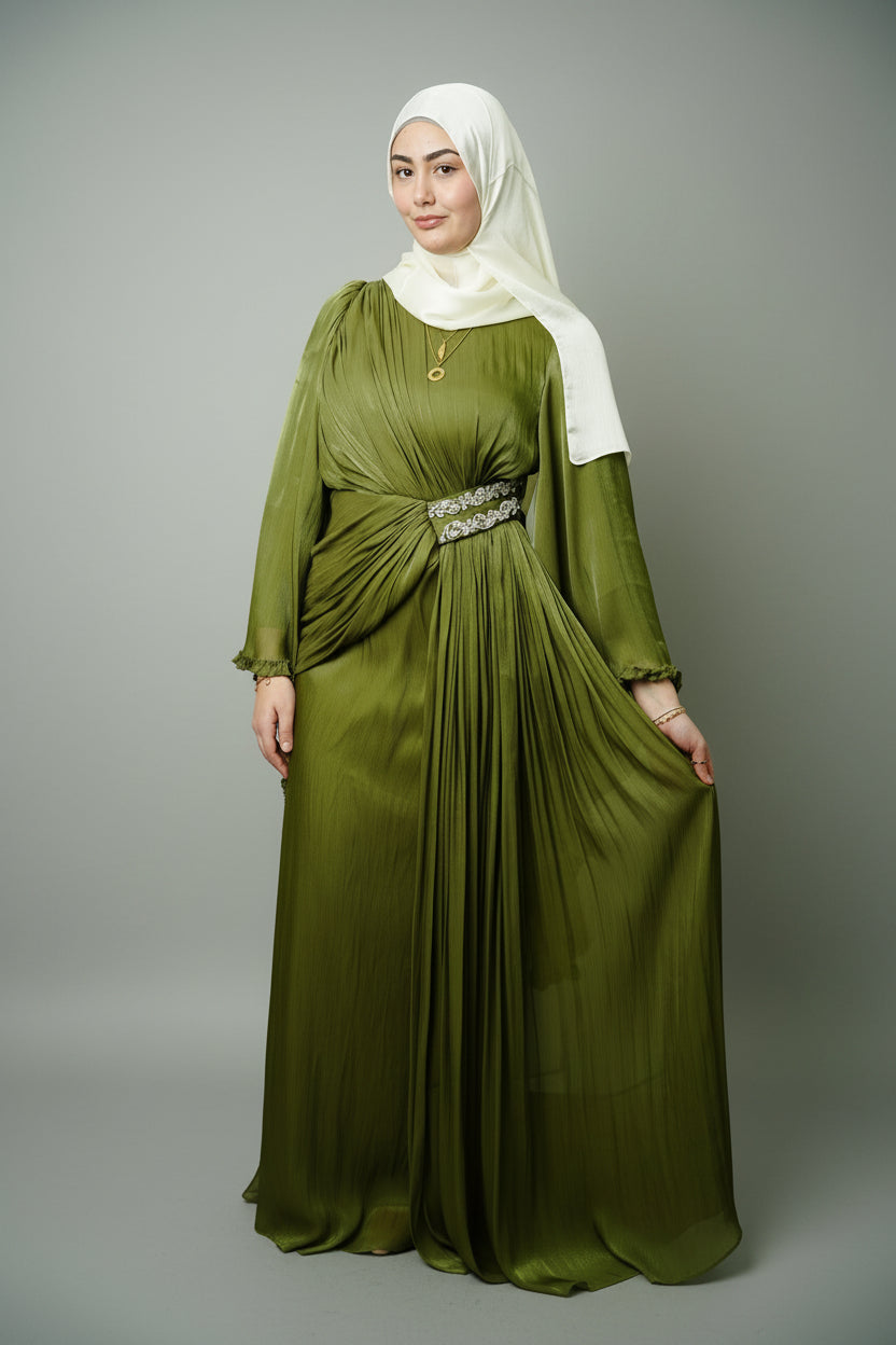 The Sultana Gown in Olive