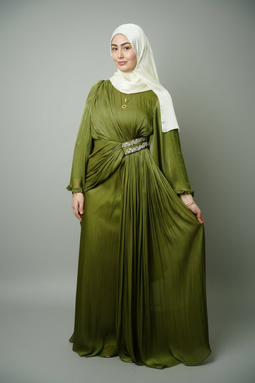 The Sultana Gown in Olive