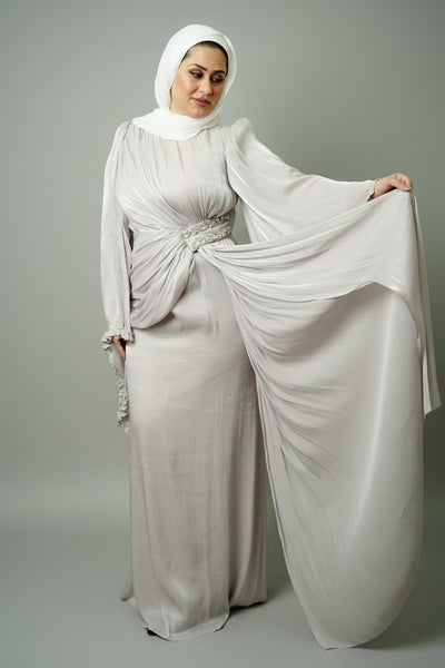 The Sultana Gown in Silver