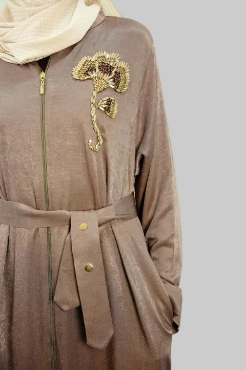 The Gilded Bloom Abaya