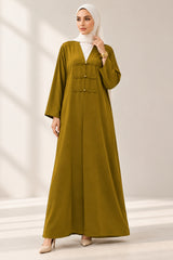 Asian-Inspired Luxury Crepe Open Cardigan Abaya