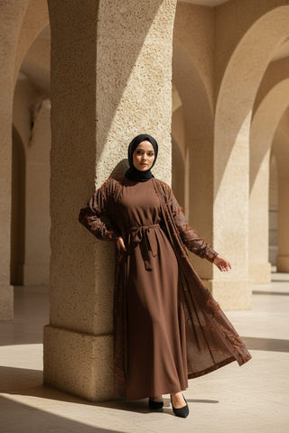 The Feathered Grace Abaya